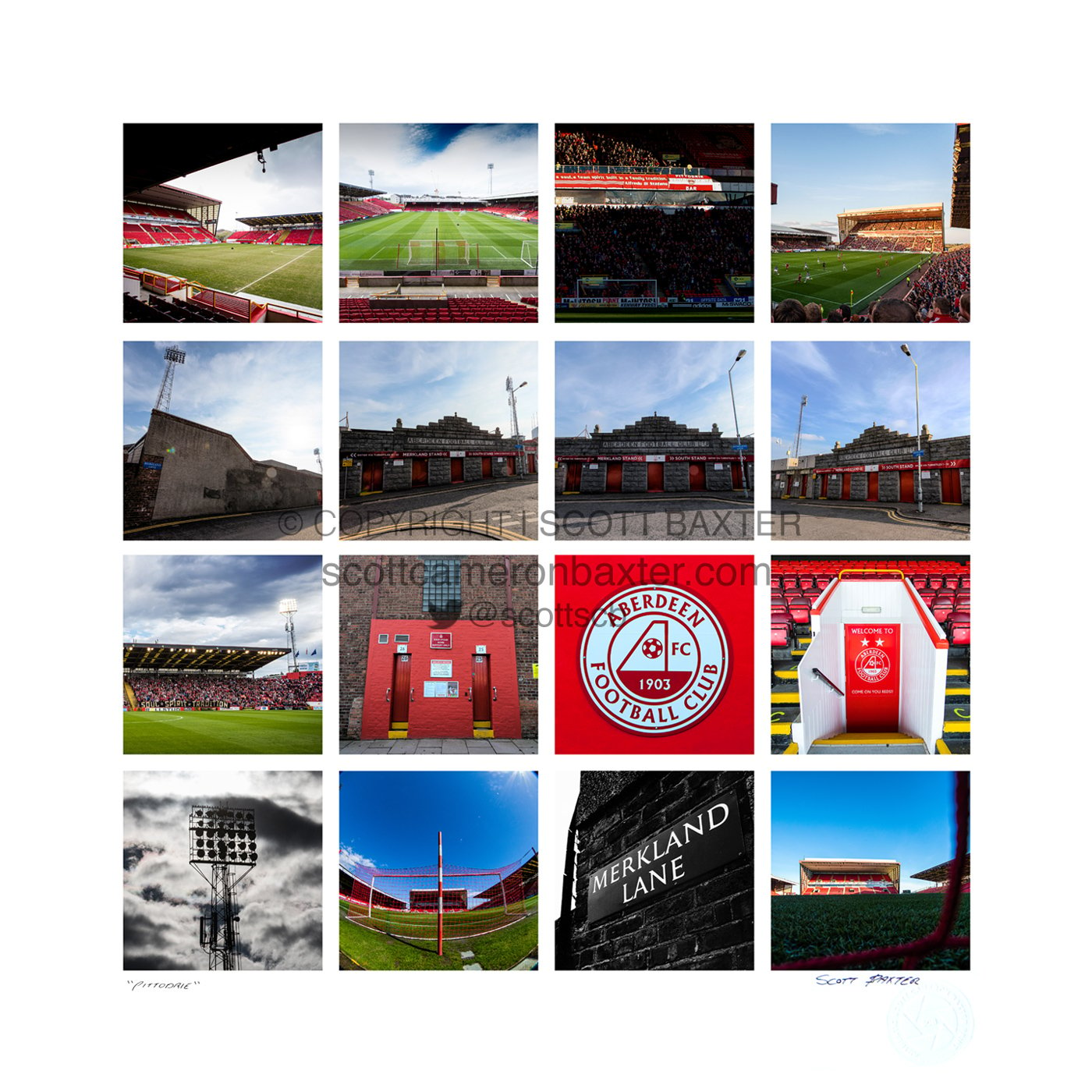 Image of Pittodrie Stadium Collage Poster