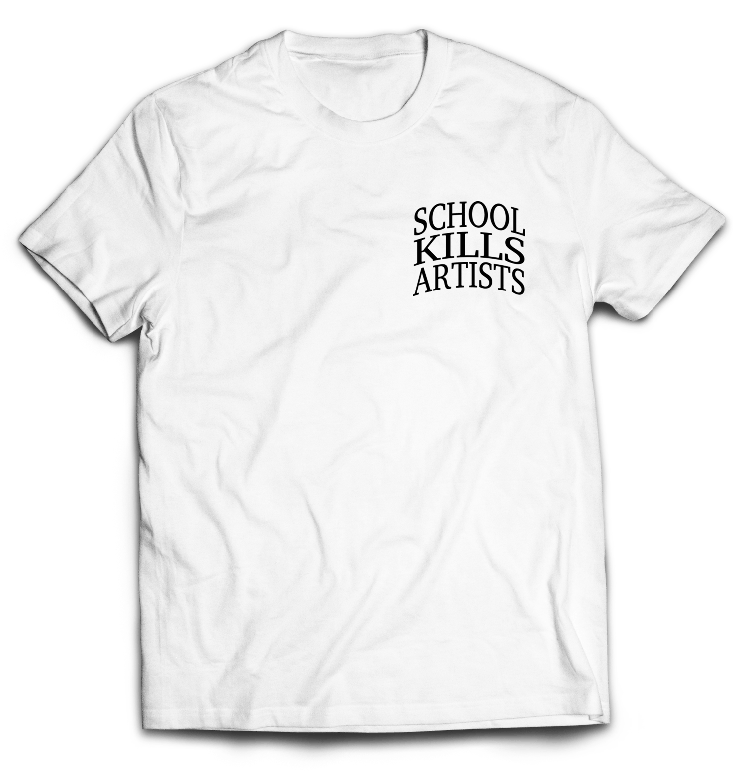 Image of School Kills Artist "Original" (White) - Tshirt Embroidered