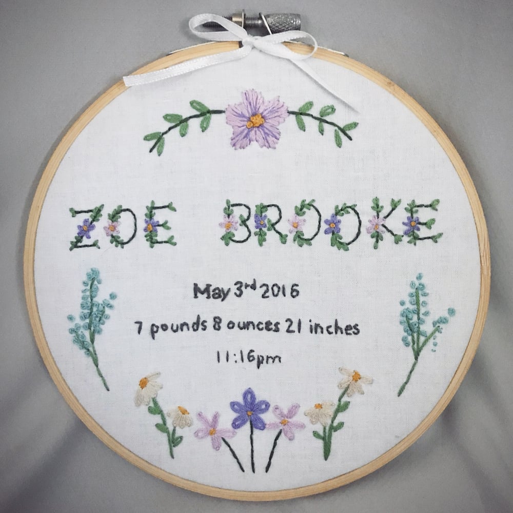 Image of Custom Baby Name Stitch