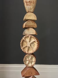 Image 4 of Bernard Rooke Studio Ceramic Totem Floor Lamp, England 1960s