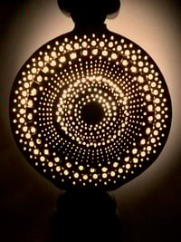 Image 3 of Bernard Rooke Studio Ceramic Totem Floor Lamp with Pierced Detail