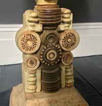Image 4 of Bernard Rooke Studio Ceramic Totem Floor Lamp with Pierced Detail