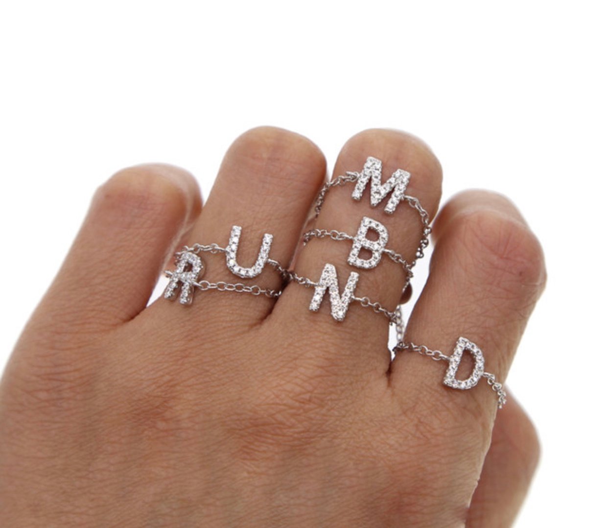 Image of Custom Letter Rings 