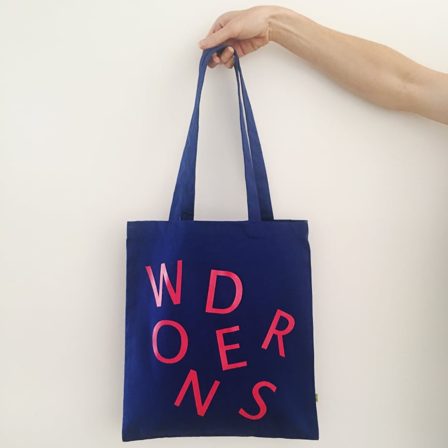 Image of 'Wonders' organic cotton canvas book bag