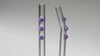 Clear Glass Straws with Colored Dots