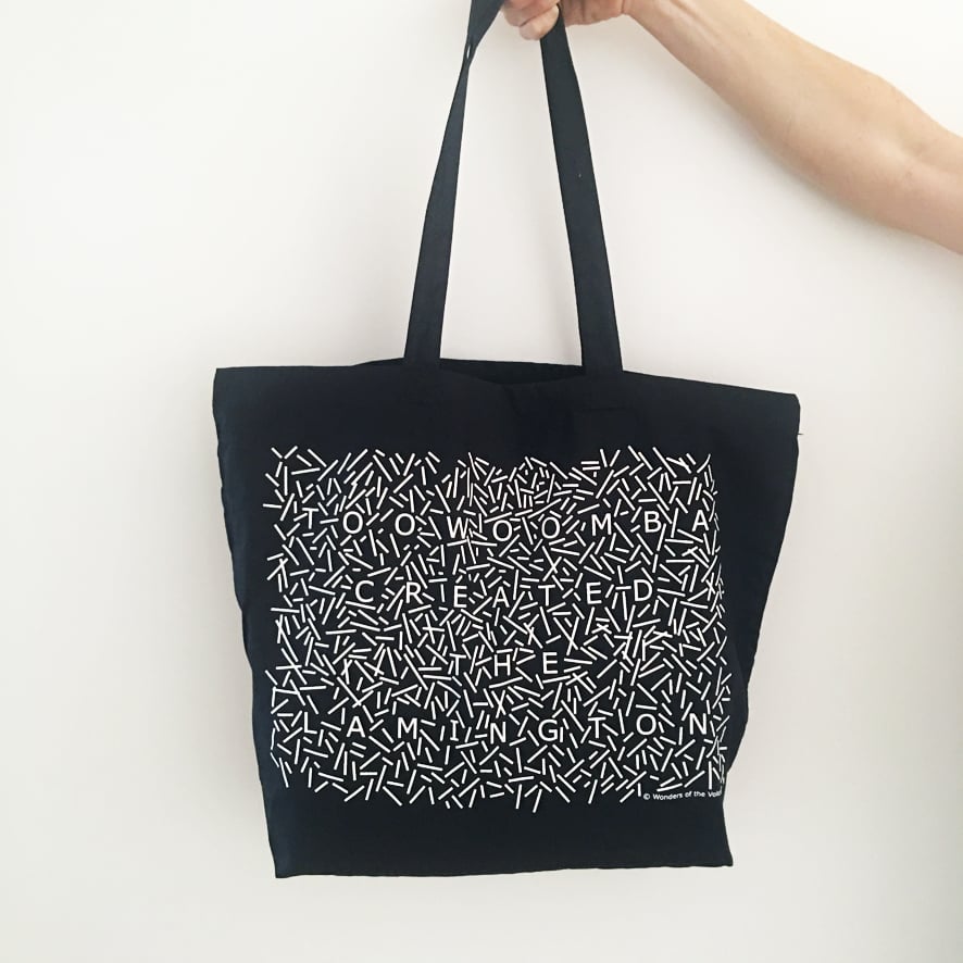 Image of 'Toowoomba created the lamington' premium cotton maxi tote