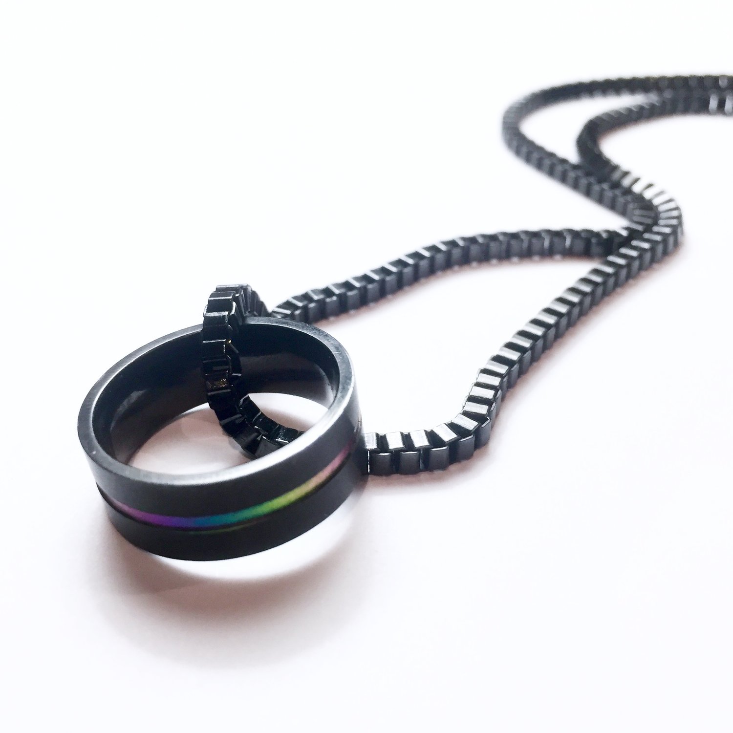 Image of rainbow stripe ring