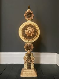Image 1 of Bernard Rooke Studio Ceramic Totem Floor Lamp with Pierced Detail