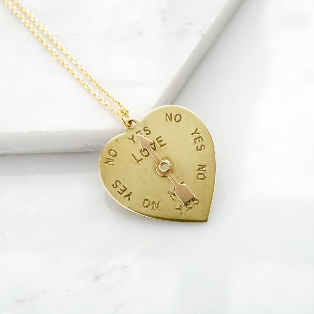 Image of Spinner heart necklace