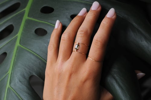 Image of Bague Meluna Double // Green Tourmaline