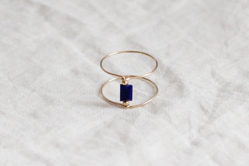 Image of Bague Meluna Double // Lapis Lazuli