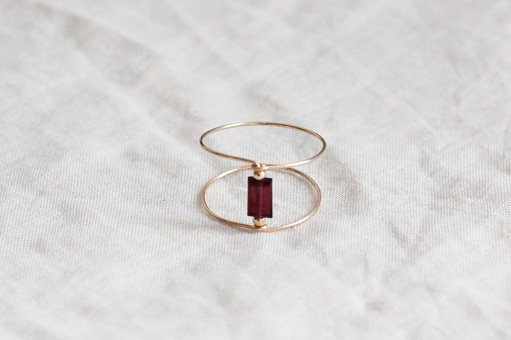 Image of Bague Meluna Double // Garnet