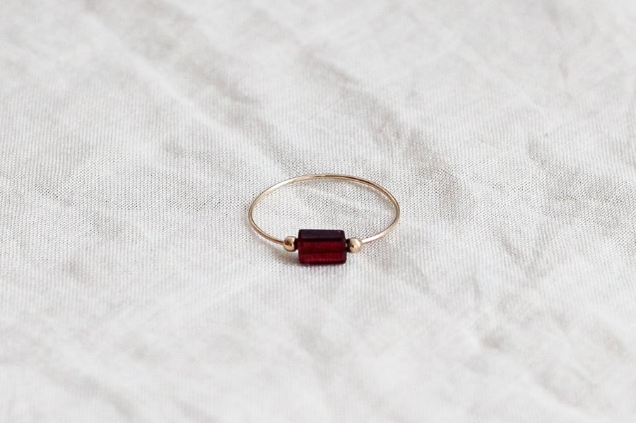 Image of Bague Meluna // Garnet