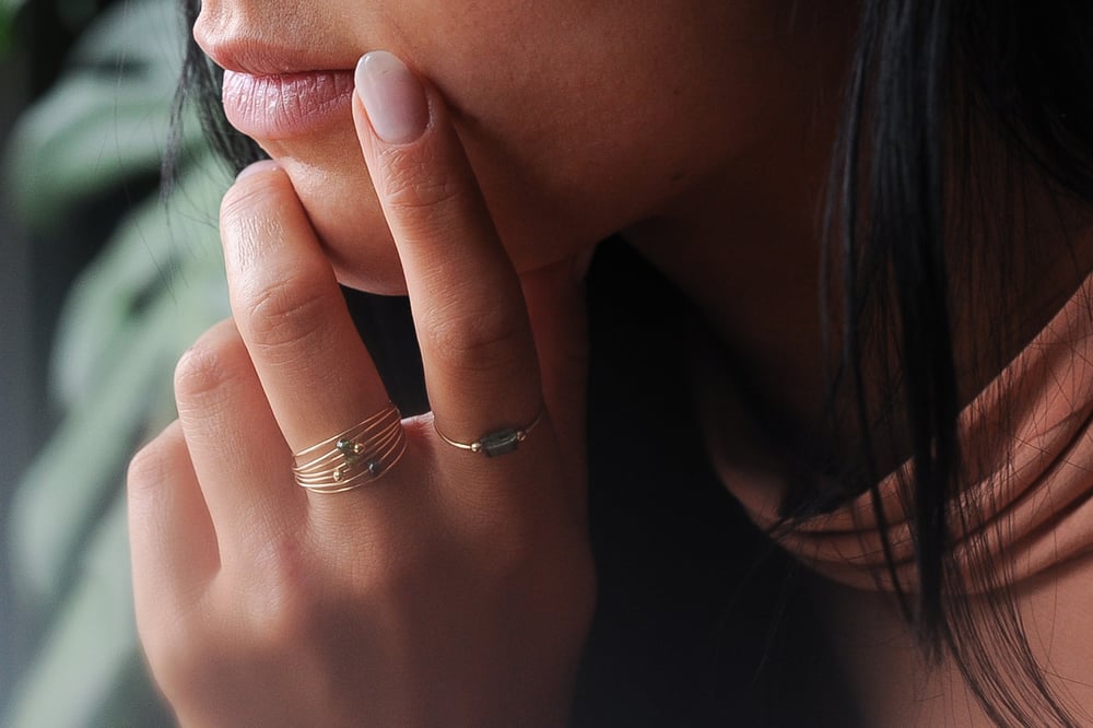 Image of Bague Meluna // Green Tourmaline