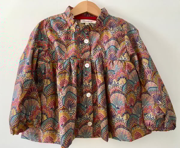 Image of Albe à col volanté