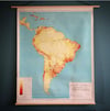 Vintage educational chart of South America 