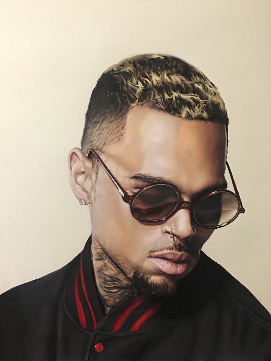 Chris Brown Drawing (original) jc3gallery