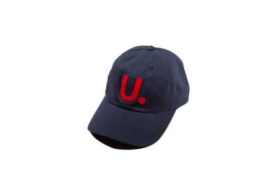 Image of U. Team Logo Navy & Red 6 Panel Cap