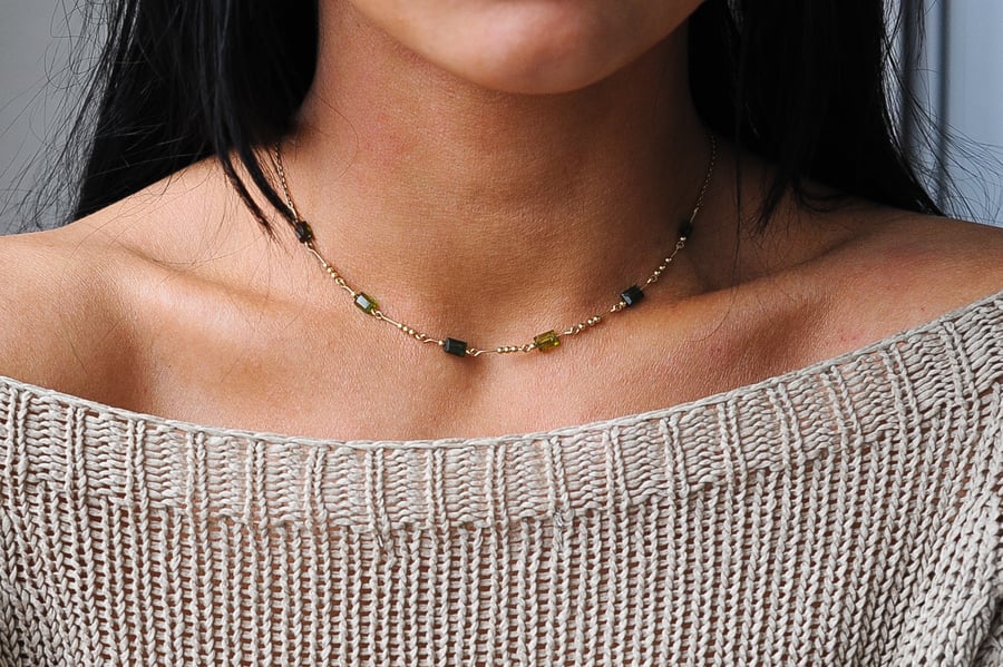 Image of Collier Meluna Green Tourmaline