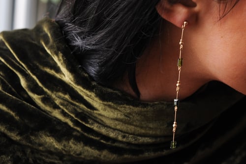 Image of Boucles d'oreilles Meluna Green Tourmaline