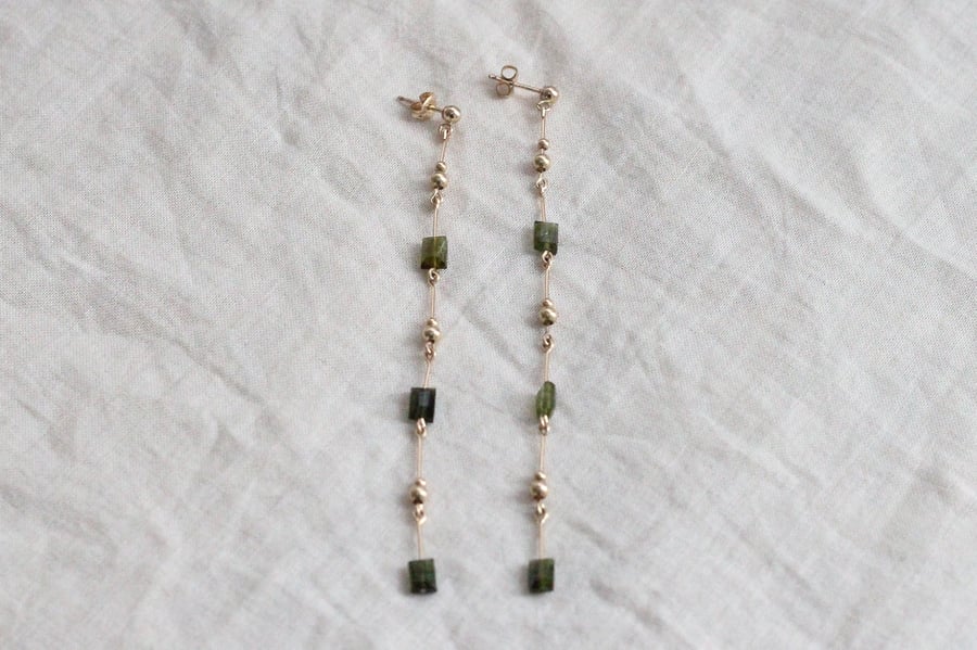 Image of Boucles d'oreilles Meluna Green Tourmaline