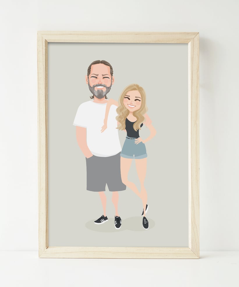Image of Daughter and dad custom portrait