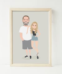 Image 1 of Daughter and dad custom portrait