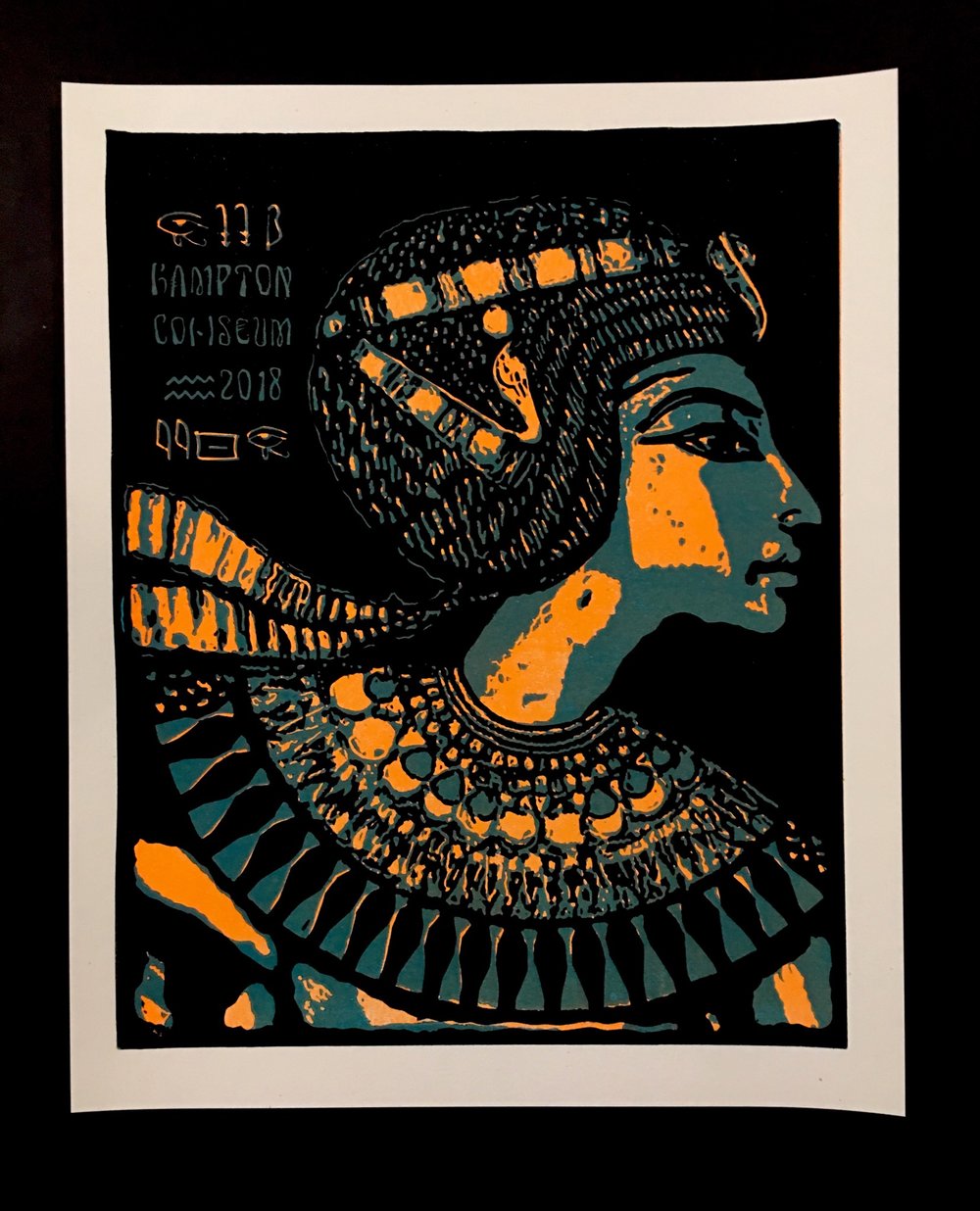 “I’m building you a pyramid “ Phish Hampton 2018 Glow In The Dark Linocut Poster