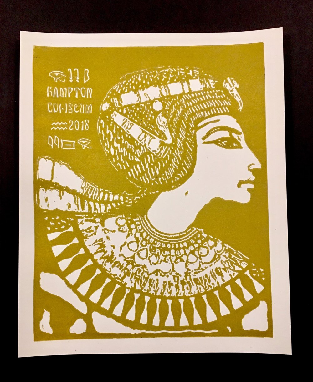 “I’m building you a pyramid “ Phish Hampton 2018 Glow In The Dark Linocut Poster