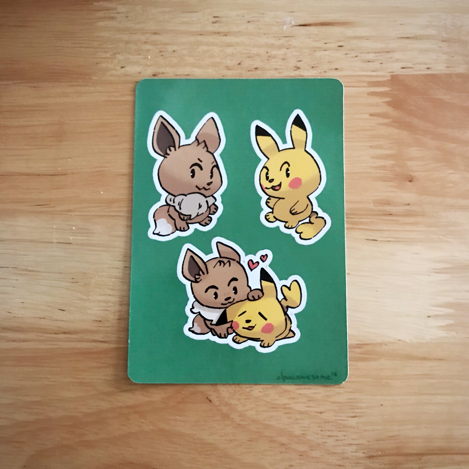 Pikachu And Eevee Sticker Sheet Shikaskye Shop