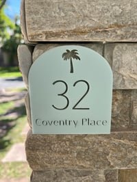 Image 4 of Custom Arch Acrylic House Number & Name Sign