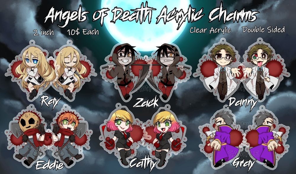 Angels of Death Acrylic Charms