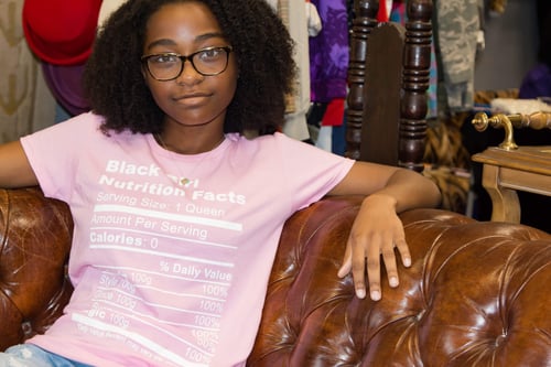 Image of Blk Girl Nutrition Facts (Blk) (Red) (Pink)(Gray)