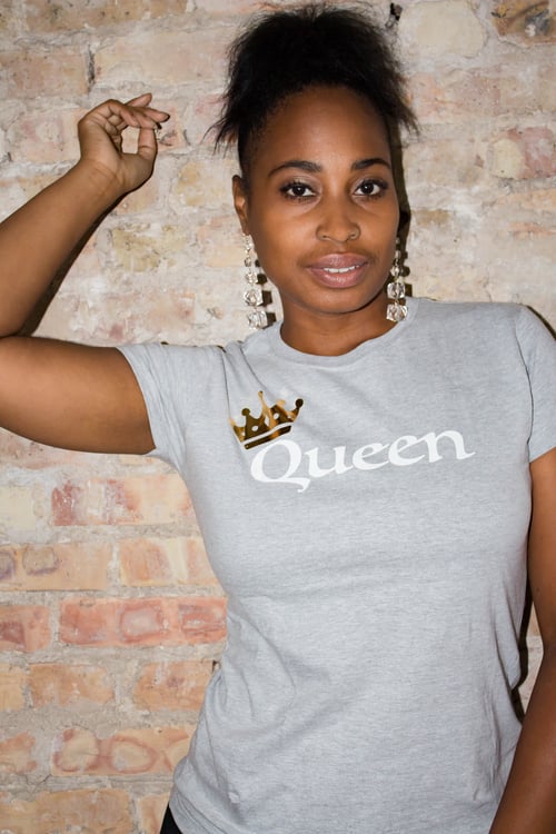 Image of Gold foil Crown Queen T-Shirt