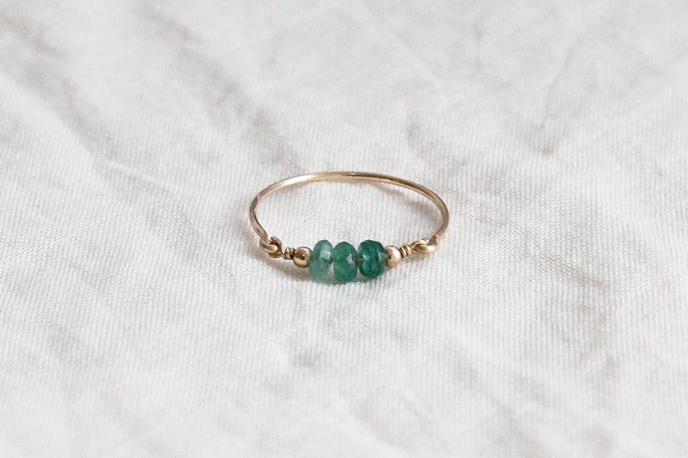 Image of Bague Saphira // Saphir vert