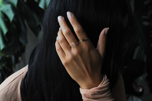 Image of Bague Wire // Pink Saphire