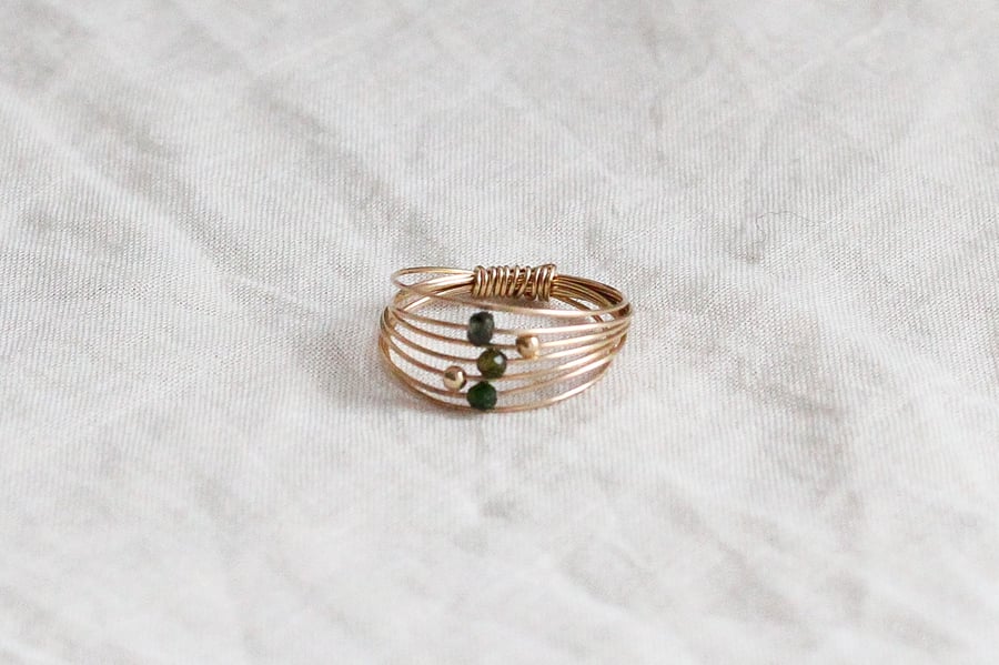 Image of Bague Wire // Green Tourmaline