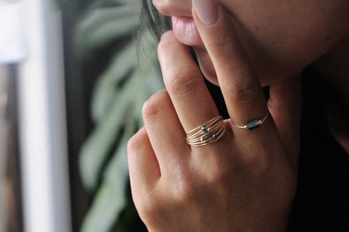 Image of Bague Wire // Green Tourmaline