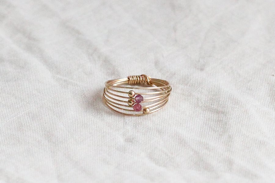 Image of Bague Wire // Pink Tourmaline