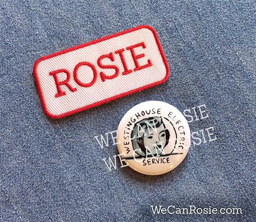 Image of Rosie the Riveter Patch and Lapel Pin (Badge, Button)
