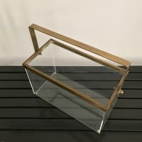 Image 3 of Brass and Plexiglass Magazine Holder, 1970s