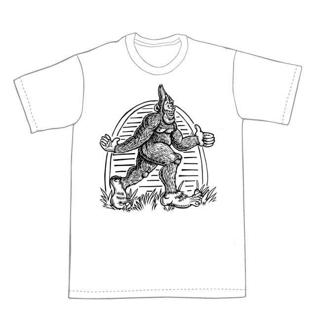 Bigfoot Walking T-shirt (B2)**FREE SHIPPING**