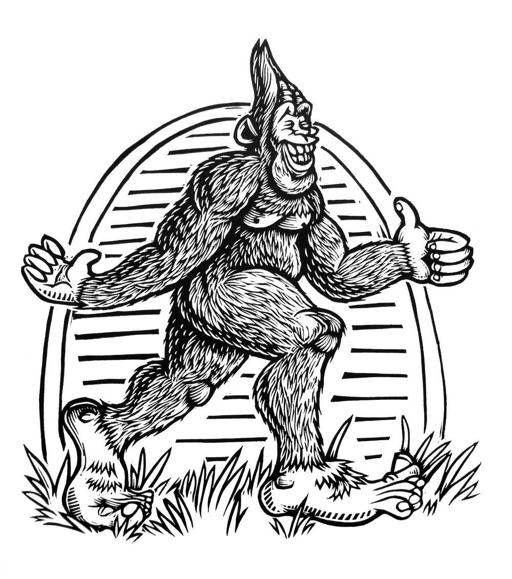 Bigfoot Walking T-shirt (B2)**FREE SHIPPING**