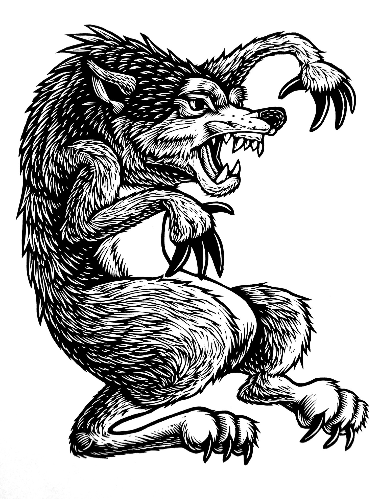 Werewolf T-shirt (b1)**free Shipping** 