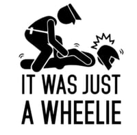 Image 2 of "Just a Wheelie" T-shirt. 