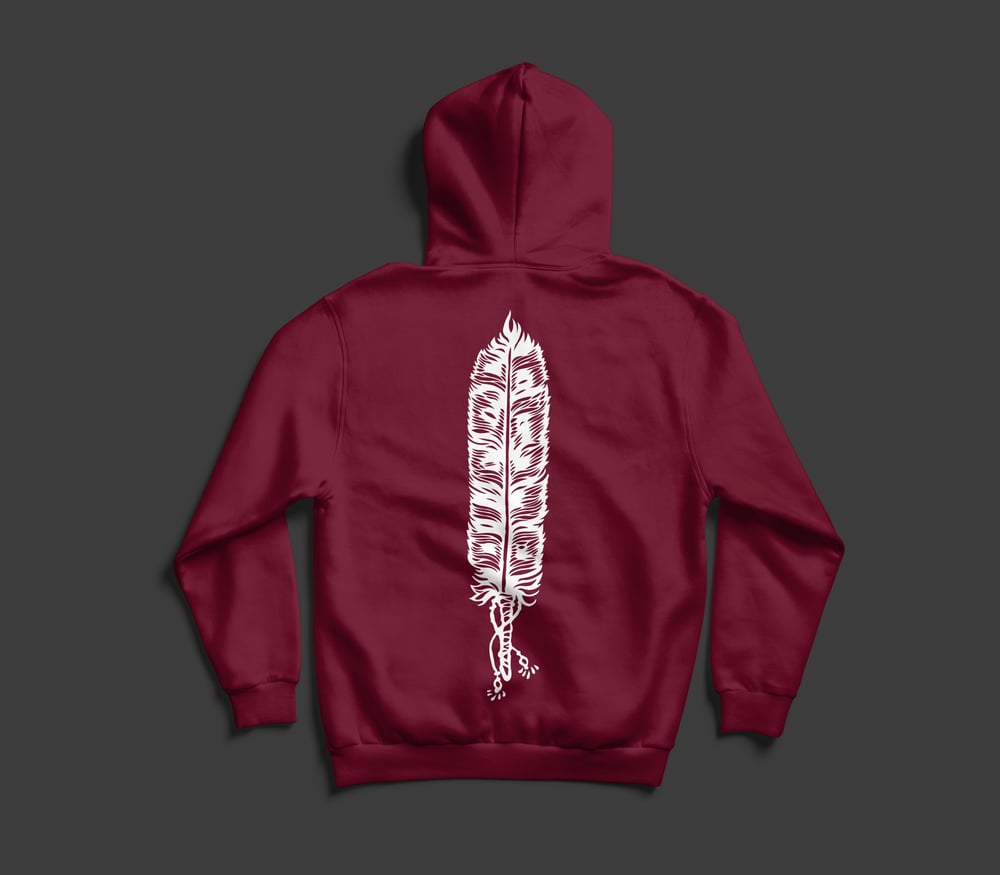 Image of BLESS CROWFEATHER Hoodie BORDEAUX