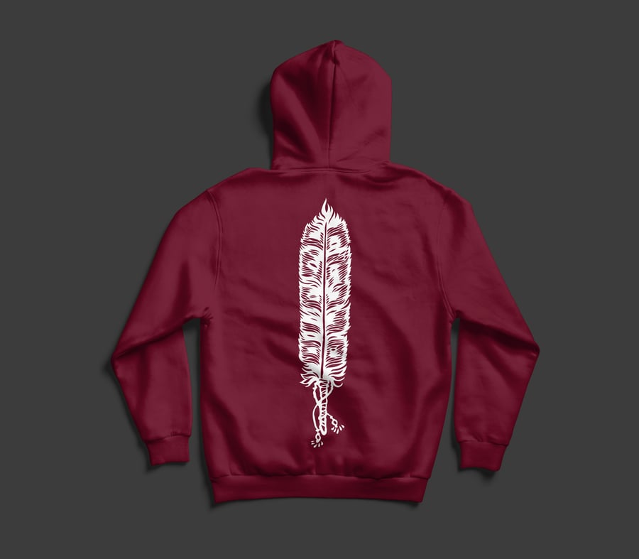 Image of BLESS CROWFEATHER Hoodie BORDEAUX