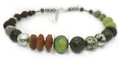 Image of Serpentine with Carnelian “Chunky” Necklace