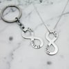 Personalised Couples Infinity Symbol Key Ring and Necklace Set