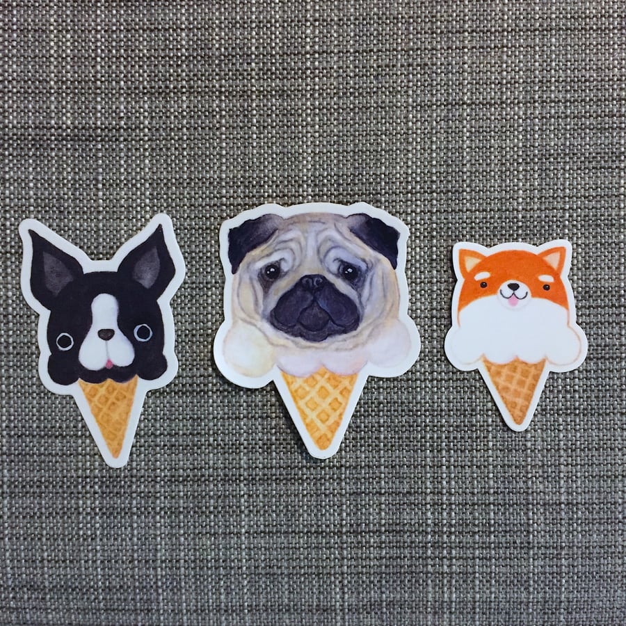 Image of dog cone stickers *low stock*